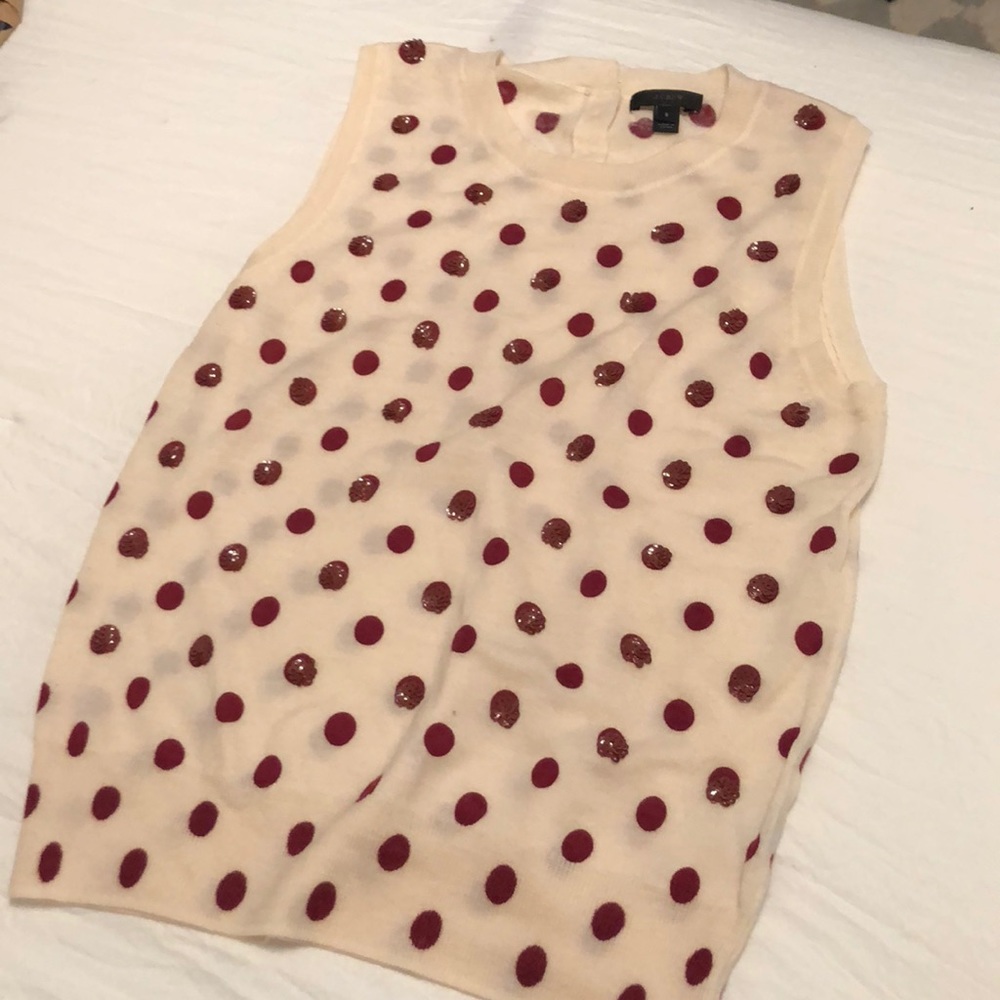 J. Crew Sequin Polka Dot Tank